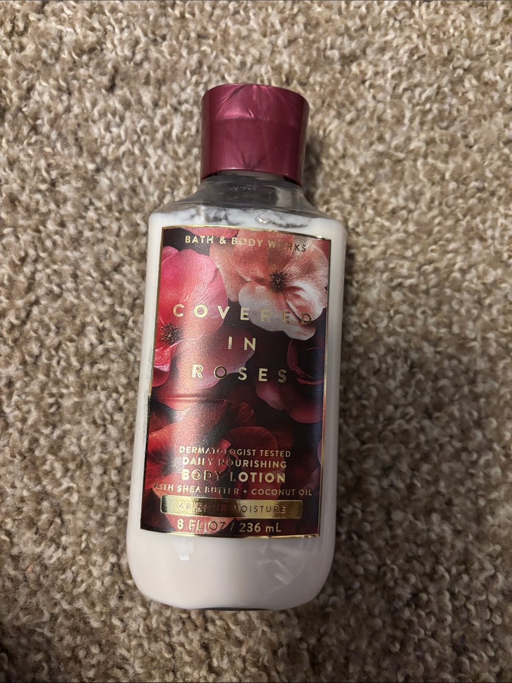 Bath & Body Works Covered in Roses Body Lotion - Deep Pink Cap, Floral Label